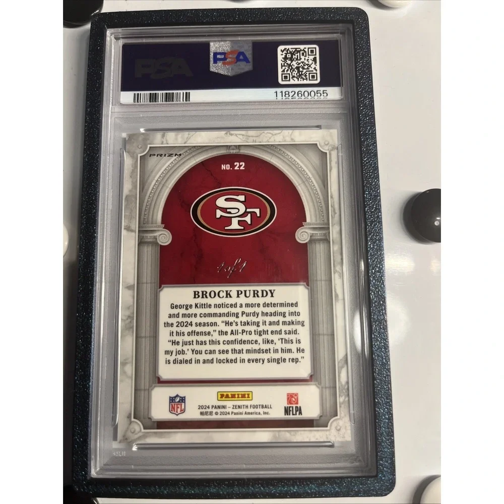 2024 Panini Zenith- Brock Purdy - Z MARQUEE WHITE 1/1 One Of One -‎ 49ers PSA 9